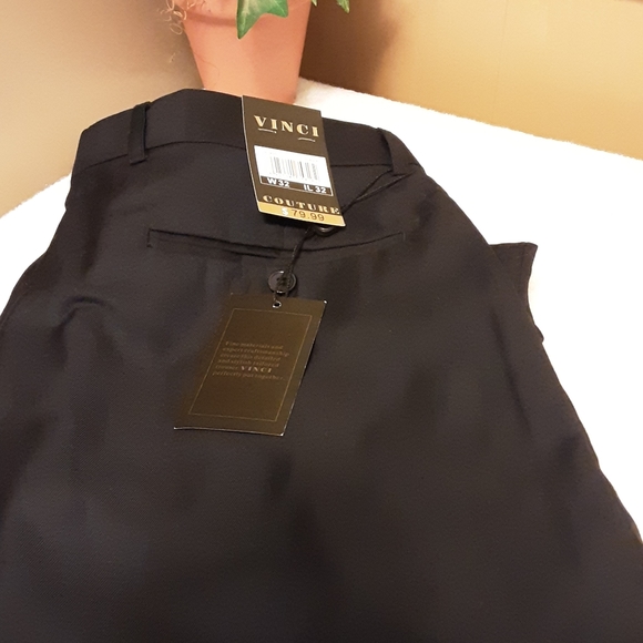Vinci Couture W32 IL32 mens navy blue dress pants - Picture 7 of 7